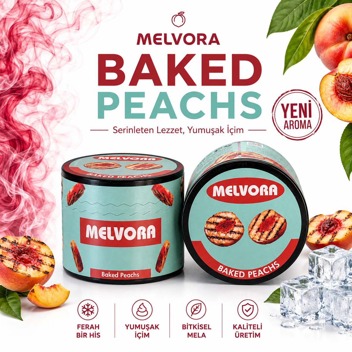 Melvora Beaked Peachs (Pişmiş Şeftali aroma Bitkisel Tatlandırıcı)