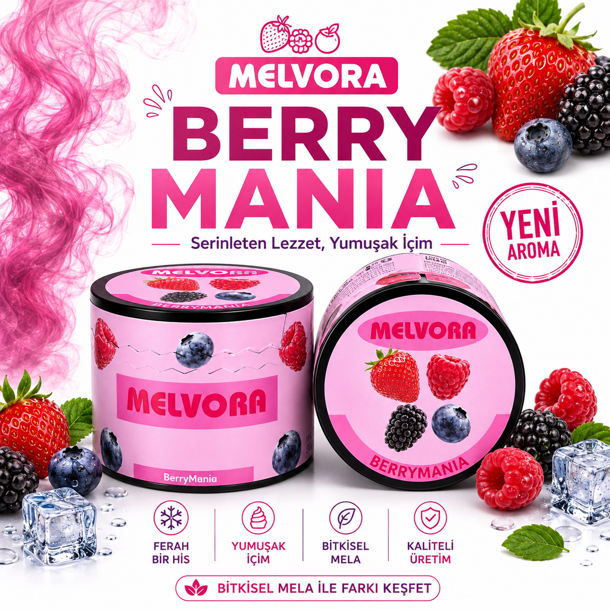Melvora Melas Melvora Berrymania ( Yabanmersini Böğürtlen ) Tatlandırıcı Bitkisel Mela
