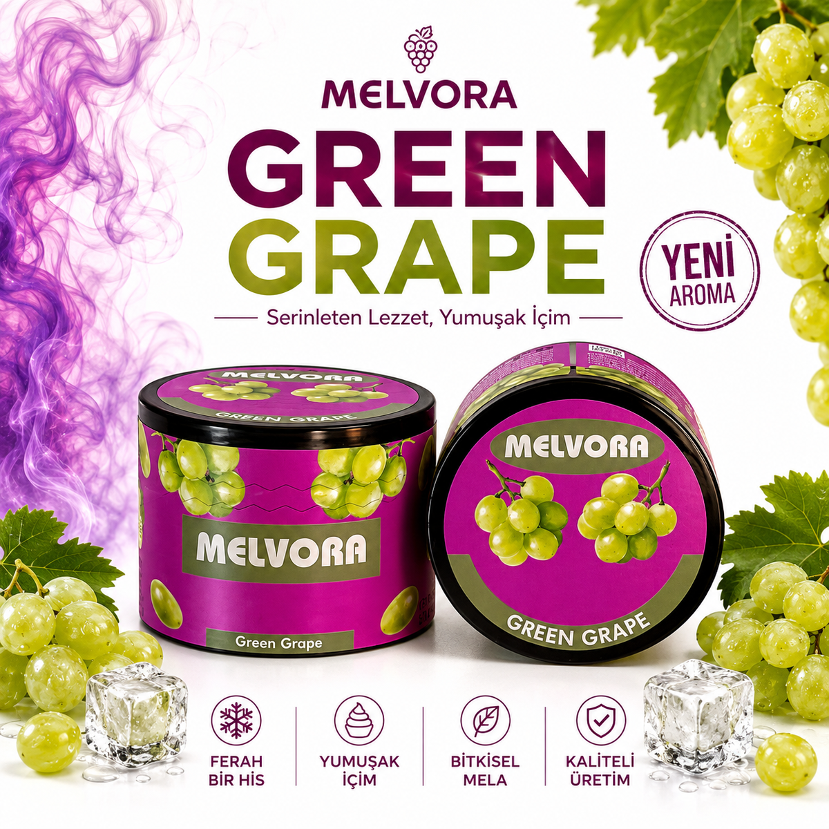 Melvora Green GRAPE ( Yeşil Üzüm ) Tatlandırıcı Bitkisel Mela