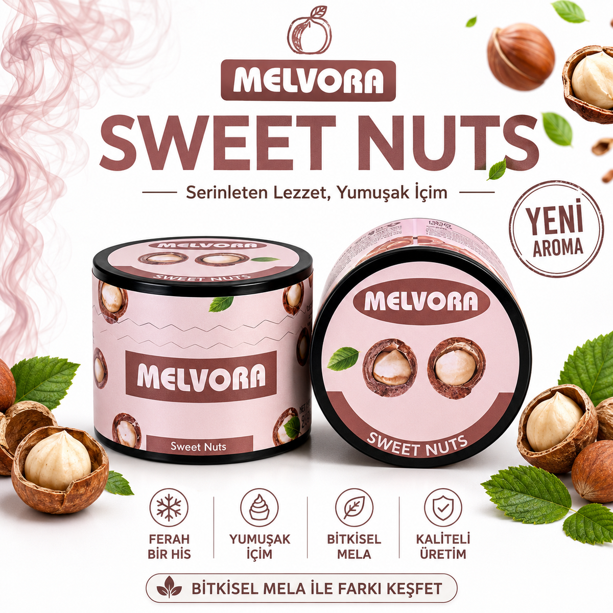 Melvora Sweet Nuts ( Tatlı Makedonya Fındığı ) Tatlandırıcı Bitkisel Mela