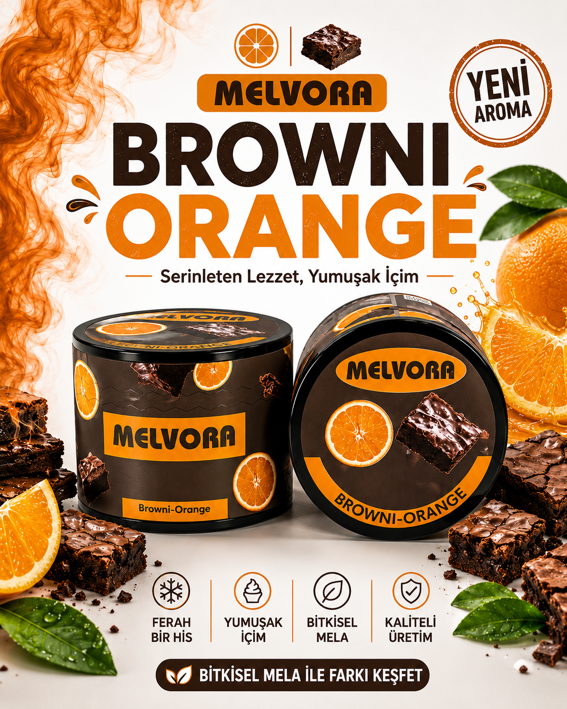 Melvora Browni Orange ( Browni Portakal ) Tatlandırıcı Bitkisel Mela